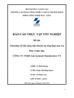 báo cáo thực tập tốt nghiệp đề tài giải pháp cải tiến năng suất chuyền tại công đoạn may trụ- đơn vị thực tập công ty tnhh asia garment manufacturer vn
