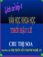 VĂN HỌC KHOA HỌC THỜI HẬU LÊ