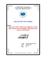 quản lý thu thuế giá trị gia tăng đối với doanh nghiệp trên địa bàn quận tân bình