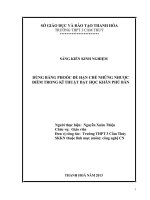 DÙNG BẢNG PHOÓC ĐỂ HẠN CHẾ NHỮNG NHƯỢC ĐIỂM TRONG KĨ THUẬT DẠY HỌC KHĂN PHỦ BÀN