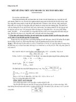 Một số công thức giải nhanh toán hóa học