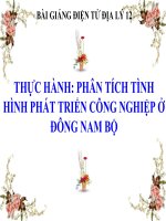 bài giảng địa lý 12 bài 40 thực hành phân tích tình hình phát triển công nghiệp ở đông nam bộ