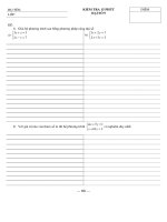 Đề KT 15 phút Đại số 9 chương III