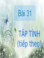 bài 31: tập tính ở động vật (tt)