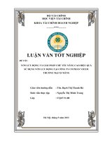 vốn lưu động và một số giải pháp chủ yếu nhằm nâng cao hiệu quả sử dụng vốn lưu động tại công ty cổ phần vicem thương mại xi măng