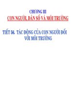 Bai 53  Tac dong cua con nguoi doi voi moi truong