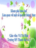 kham pha khoa hocMột số loại cây lương thực