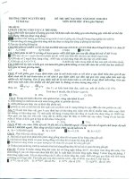 Đề và đáp án thi thử đại học 2011