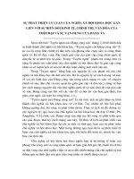 SỰ PHÁT TRIỂN lý LUẬN của NGHĨA xã hội KHOA học gắn LIỀN với sự BIẾN đổi KINH tế, CHÍNH TRỊ, văn hóa của THỜI đại và sự vận DỤNG của ĐẢNG TA