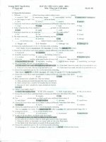 Đề và đáp án kiểm tra 1 tiết 2011