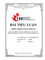 áp dụng thủ tục kiểm toán tài sản cố định hữu hình tại công ty cổ phần thép duy tân