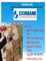 PHÂN TÍCH HOẠT ĐỘNG KINH DOANH TẠI NGÂN HÀNG THƯƠNG MẠI EXIMBANK