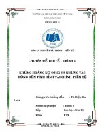 Tiểu luận LÝ THUYẾT TÀI CHÍNH TIỀN TỆ KHỦNG HOẢNG NỢ CÔNG VÀ NHỮNG TÁC ĐỘNG ĐẾN TÌNH HÌNH TÀI CHÍNHTIỀN TỆ