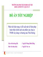 ĐỒ ÁN TỐT NGHIỆP NGÀNH QUẢN TRỊ KINH DOANH  Phân tích hiện trạng và đề xuất một số biện pháp hoàn thiện chính sách sản phẩm của công ty TNHH xây dựng và thương mại Thái Dương