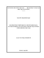 giải pháp phát triển dịch vụ chuyển khoản qua tin nhắn di động tại ngân hàng thương mại cổ phần công thương việt nam