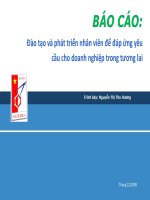 BÁO CÁO QUẢN TRỊ KINH DOANH VỀ Đào tạo và phát triển nhân viên để đáp ứng yêu cầu cho doanh nghiệp trong tương lai