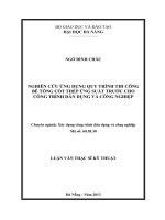 nghiên cứu ứng dụng quy trình thi công bê tông cốt thép ứng suất trước cho công trình dân dụng và công nghiệp