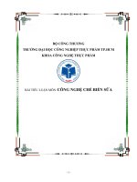 KHÁI QUÁT VỀ CÁCH CHẾ BIẾN CÁC SẢN PHẨM TỪ SỮA VÀ CÁC SẢN PHẨM SỮA TIÊU BIỂU CÓ MẶT TRÊN THỊ TRƯỜNG VIỆT NAM