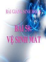 bài giảng sinh học 8 bài 50 vệ sinh mắt