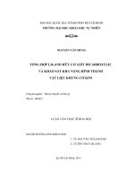 Tổng hợp ligand hữu cơ Axít dicarboxylic và khảo sát khả năng hình thành vật liệu khung cơ kim