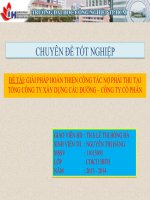 giải pháp hoàn thiện công tác nợ phải thu tại tổng công ty xây dựng cầu đường – công ty cổ phần