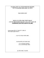 Khảo sát hóa học phân đoạn có tác dụng bảo vệ gan của cây vằng sẻ  Jasminum subtriplinerve Blume.