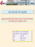 giải pháp hoàn thiện công tác kế toán nợ phải thu phải trả tại tnhh duy tiến