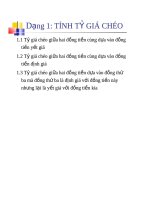 Bài tập tính tỷ giá hối đoái