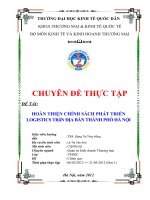 hoàn thiện chính sách phát triển logistics trên địa bàn thành phố hà nội