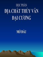 giáo trình địa chất thủy văn đại cương  phần mở đầu