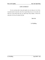 hoàn thiện công tác bảo đảm tiền vay tại chi nhánh ngân hàng nông nghiệp và phát triển nông thôn chi nhánh mỹ đình