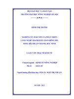 Nghiên cứu bảo tồn và phát triển làng nghề tranh dân gian đông hồ, song hồ, thuận thành, bắc ninh