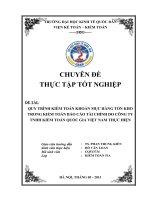quy trình kiểm toán khoản mục hàng tồn kho trong kiểm toán báo cáo tài chính do công ty tnhh kiểm toán quốc gia việt nam thực hiện