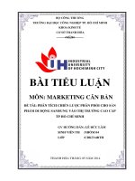 phân tích chiến lược phân phối cho sản phầm di động samsung vào thị trường cao cấp tp hồ chí minh