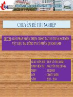 giải pháp hoàn thiện công tác kế toán nguyên vật liệu tại công ty cổ phần quang anh