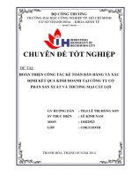 hoàn thiện công tác kế toán bán hàng và xác định kết quả kinh doanh tại công ty cổ phần sản xuất và thương mại cát lợi