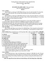 Tập đề kiểm tra điều kiện môn thị trường chứng khoán