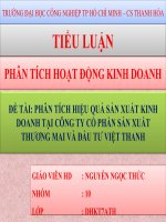 tiểu luận phân tích hoạt động kinh doanh