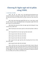 Chương II: Ngôn ngữ mô tả phần  cứng VHDL