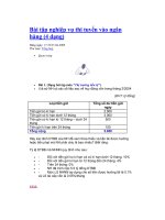 Bài tập nghiệp vụ thi tuyển vào ngân hàng (4 dạng)