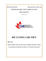 đề cương chi tiết hoàn thiện công tác kế toán tập hợp chi phí và tính giá thành sản phẩm tại công ty xây dựng sơn đào