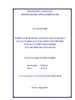 Nghiên cứu sinh trưởng, năng suất, chất lượng quả của các tổ hợp lai cà chua triển vọng mới trên vùng đất ven biển tỉnh nam đinh ở vụ thu đông 2011, xuân hè 2012