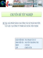 giải pháp nâng cao công tác kế toán nguyên vật liệu tại công ty tnhh xây dựng tiến thịnh