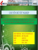 một số giải pháp hoàn thiện công tác kế toán tài sản cố định tại công ty cổ phần quang anh