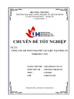 đề cương chi tiết công tác kế toán nguyên vật liệu tại công ty tnhh duy tân