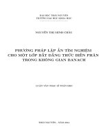 Phương pháp lặp ẩn tìm nghiệm cho một lớp bất đẳng thức biến phân trong không gian Banach