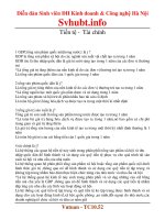 Trắc nghiệm Tài chính Tiền tệ có đáp án