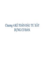 kế toán đầu tư xây dựng cơ bản