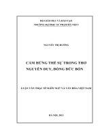 cảm hứng thế sự trong thơ nguyễn duy, đồng đức bốn (Khóa luận tốt nghiệp)