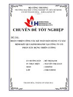 hoàn thiện công tác kế toán bán hàng và xác định kết quả kinh doanh tại công ty cổ phần xây dựng thiên cường